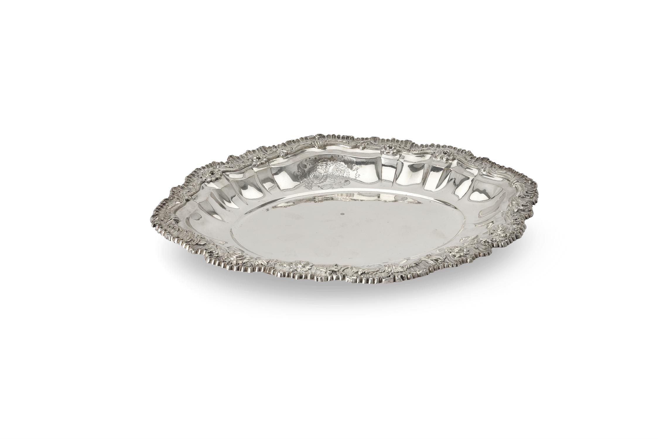 A late George III silver shaped oval basin by Joseph Angell I - Image 2 of 2