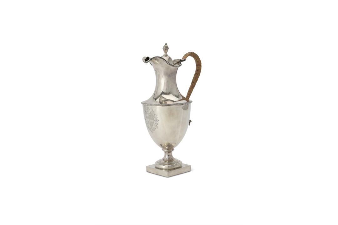 A George III silver vase shape ewer by Thomas Evans - Image 1 of 3