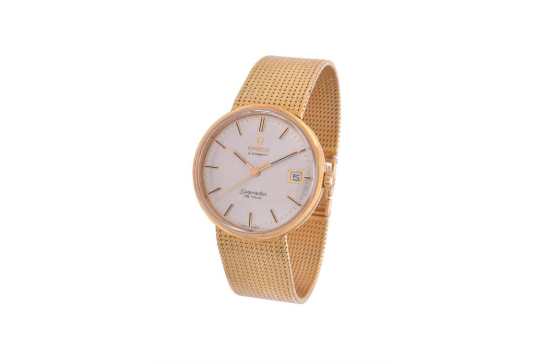 Omega, Seamaster De Ville, ref. 165/6 5020, a gold coloured bracelet watch