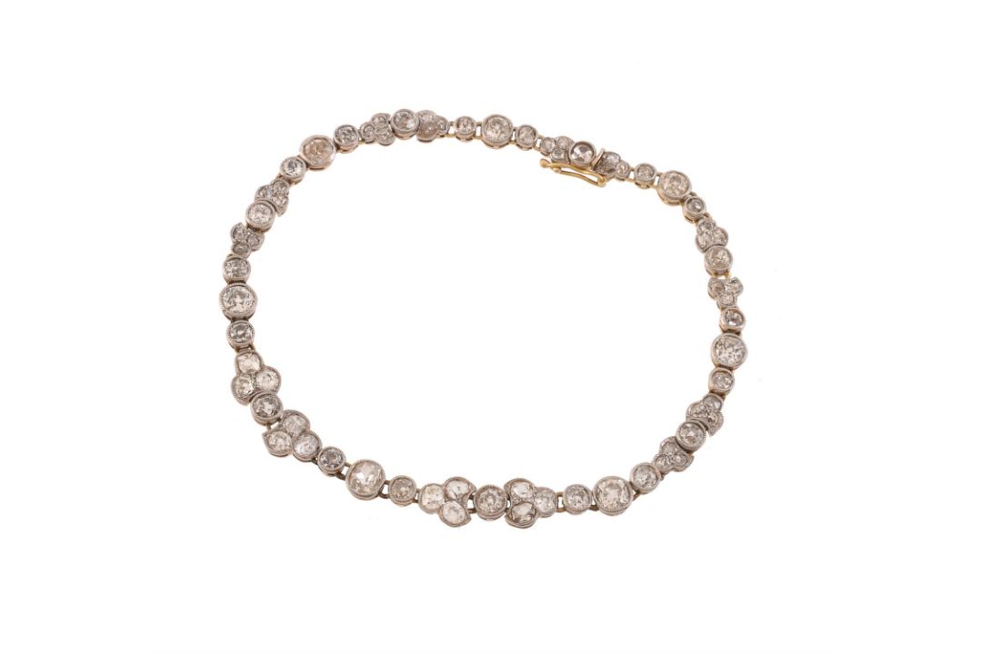 An early 20th century diamond bracelet
