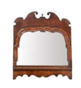 A George II walnut mirror