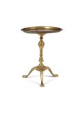 A George II brass tripod table