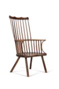 An ash and elm 'comb' back Windsor chair