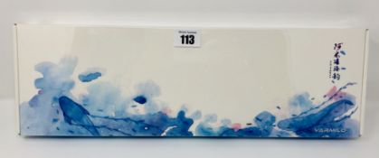 A boxed as new Varmilo MA108M Sea Melody White LED Dye Sub PBT Sakura Mechanical Keyboard (