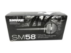 An as new Shure SM58 SM58-LCE Vocal Dynamic Microphone (Packaging opened).