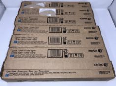 Seven boxed as new Xerox 006R01512 Cyan Toner Cartridges (boxes sealed).