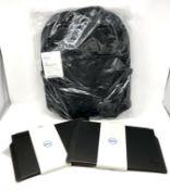An as new Dell Pro Backpack 15 in Black and two as new Dell Premier Sleeve 13 in Black (No boxes).