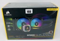 A boxed as new Corsair Hydro Series H100i RGB Platinum 240mm Liquid CPU Cooler (Box sealed).