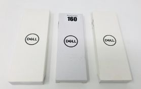 A boxed as new Dell PN557W 2-In-1 Active Pen and two boxed as new Dell PN350M Active Pens (Boxes