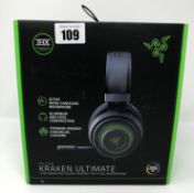 A boxed as new Razer Kraken Ultimate USB Surround Sound Gaming Headset with ANC Microphone (Box