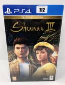 A boxed as new Shenmue III Collector's Edition for PS4 (Box sealed).