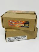 Four boxed as new Gens ace 2700mAh 11.1V 3S1P Lipo Battery Packs with with Futaba/JST-XHR/JST-SYP