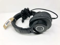 A pre-owned pair of Audio Technica ATH-M40X Closed Back Studio Monitor Headphones in Black.