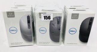 Four boxed as new Dell MS3320W Mobile Wireless Mice and three boxed as new Dell MS5120W Mobile