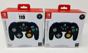 Four boxed as new PowerA Wireless GameCube Style Controllers for Nintendo Switch in Black (Boxes