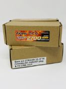 Four boxed as new Gens ace 2700mAh 11.1V 3S1P Lipo Battery Packs with with Futaba/JST-XHR/JST-SYP