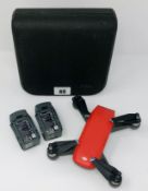 A pre-owned DJI Spark (model: MM1A) in Red (some damage to propellers) and two DJI MB1-1480