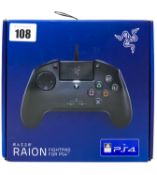 A boxed as new Razer Raion Fightpad Controller for PS4 (Box opened).