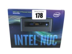 A boxed as new Intel NUC Mini PC Kit NUC8i7BEH with Intel Core i7 8th Gen, Thunderbolt 3, Iris