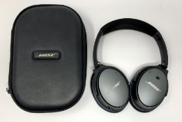 A pre-owned pair of Bose QuietComfort 25 Acoustic Noise Cancelling Headphones in Grey with case (A