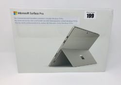 A boxed as new Microsoft Surface Pro 6 1796 with 8th Gen Intel Core i5, 8GB RAM, 128GB running