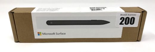 A boxed as new Microsoft Slim Pen and Charger 1853 in Black (Box sealed).