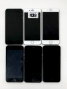 Six Apple iPhones sold for parts; An iPhone 6s (Global/A1688) in Space Grey (scratches to screen