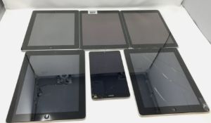 Five Apple iPad's sold for parts; 2 x iPad Air Wi-Fi A1474 (one with cosmetic damage to rear