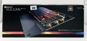 A boxed as new Roccat Vulcan 121 Aimo RGB Mechanical Gaming Keyboard (US Layout) (Box sealed, some