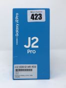 A boxed as new Samsung Galaxy J2 Pro 2018 SM-J250G 16GB in Gold (IMEI: 353502092029154) (Box