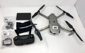 A pre-owned DJI Mavic Pro Platinum Fly Drone in Grey with Intelligent Flight Battery, Controller (