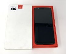 A boxed as new OnePlus 5 A5010 TD-LTE 64GB Dual SIM Smartphone in Black (IMEI: 352769090440219) (Box