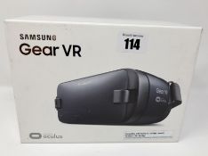 A boxed as new Samsung Gear VR 2016 SM-R323NBKAXAR in Blue/Black (Box opened).