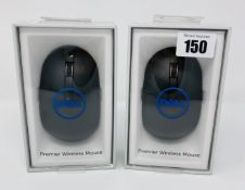 Two boxed as new Dell WM527 Premier Wireless Mice (Boxes sealed).