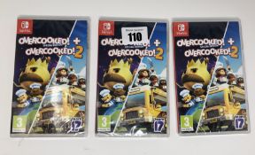 Three as new Overcooked! Special Edition + Overcooked! 2 Game Cards for Nintendo Switch (cases