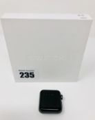 A pre-owned Apple Watch Series 3 GPS 38mm Aluminum in Space Grey (Serial: GJ9YC14AJ5X0) (
