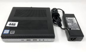 A pre-owned HP EliteDesk 800 G4 65W Desktop Mini PC (Serial: 8CC851255G) (SSD removed, BIOS password