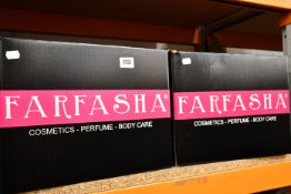 A quantity of FarFasha unscented anti-bacterial sanitiser. Spray formula removing the issue of