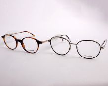 Two pairs of as new Moleskine glasses frames with clear glass (RRP £160 each).
