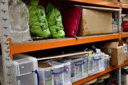 A quantity of miscellaneous items to include storage cases, coconut shell charcoals and cushions.