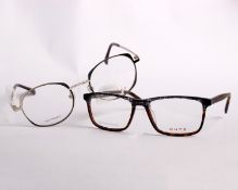 Two pairs of as new Dutz glasses frames with clear glass (RRP £190 each).