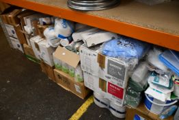 A large quantity of miscellaneous medical and related items to include vinyl disposable gloves,