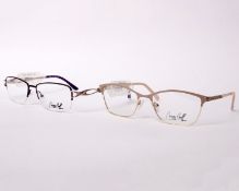 Two pairs of as new Maggy Rouff glasses frames with clear glass (RRP £120 and £130).