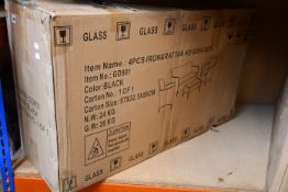 One boxed as new four piece iron and rattan sofa set (GD901).