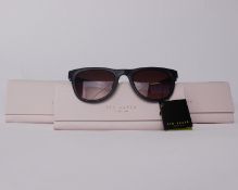 Three pairs of as new Ted Baker Dirk sunglasses with cases.
