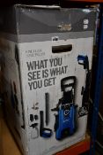 A boxed as new Nilfisk pressure washer with in-hand pressure control (140BAR).