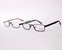 Two pairs of as new Yulkan glasses frames with clear glass (RRP £100 each).