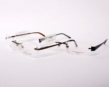 A pair of as new Marchon Airlock glasses frames with clear glass (RRP £130) and a pair of Cerruti