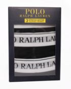 Five boxes of men's Polo Ralph Lauren 3 stretch cotton classic trunks (Large, multicolour/black).