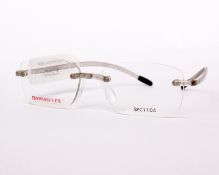 A pair of as new SwissFlex glasses frames with clear glass (RRP £200).